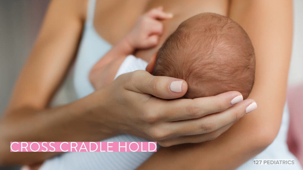 cross cradle breastfeeding position 